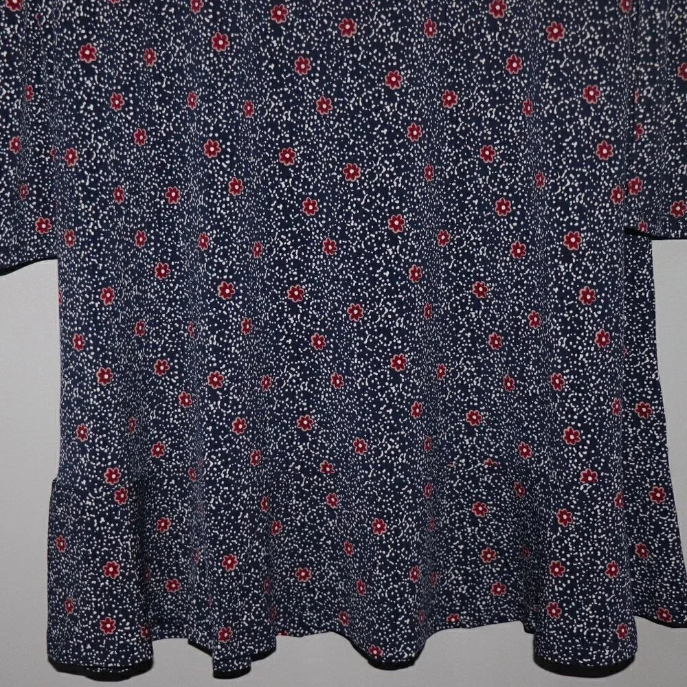 Loft Outlet Navy & White Floral Marais-A-Line Dres - Picture 4 of 4